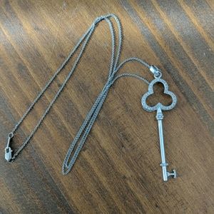 Kay Jewelers white gold key necklace